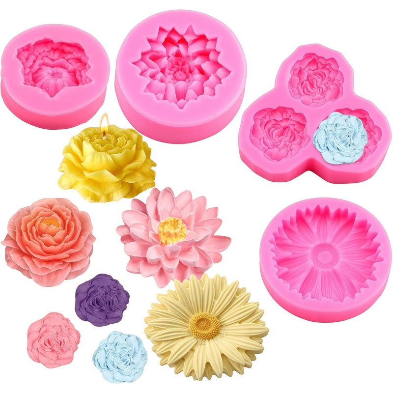 6 Hole 3D Floral Silicone Mold - Soap Making Kit Amazon review and price