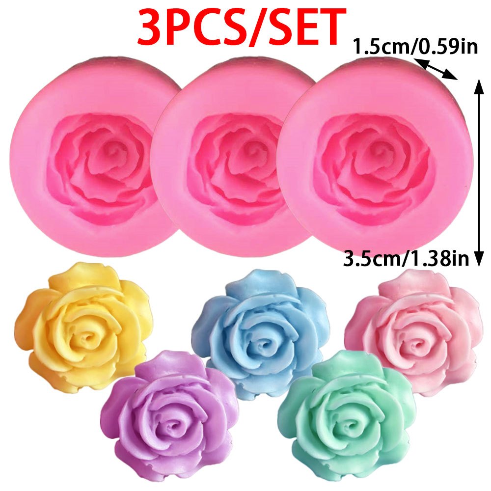 3pcs 3D Rose Flower Silicone M - Soap Making Kit Amazon review and price