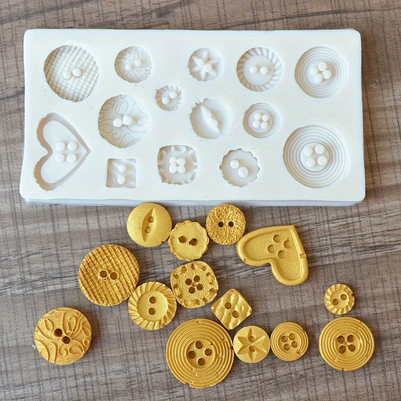 Buttons Shape Silicone Mold Si - Soap Making Bar review and price