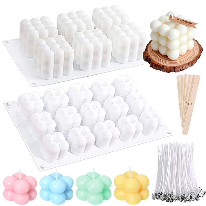 3D Bubble Cube Candle Silicone - Soap Making Kit Amazon review and price