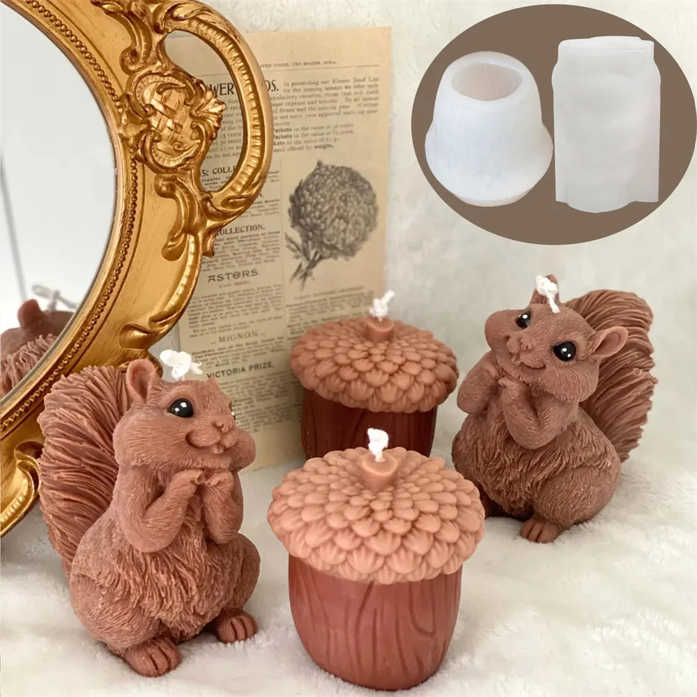 Cute Squirrel Candle Silicone  - Soap Making Additives review and price