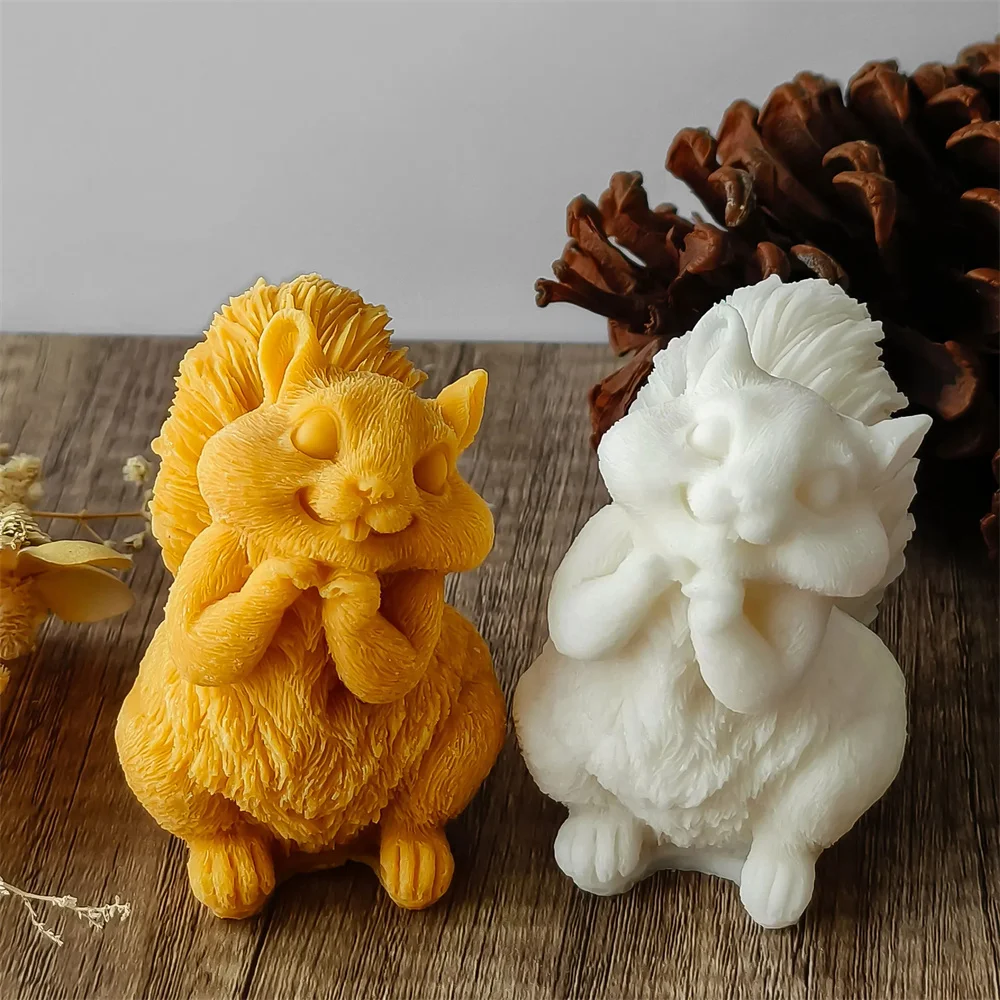 Cute Squirrel Candle Silicone  - Soap Making Additives review and price