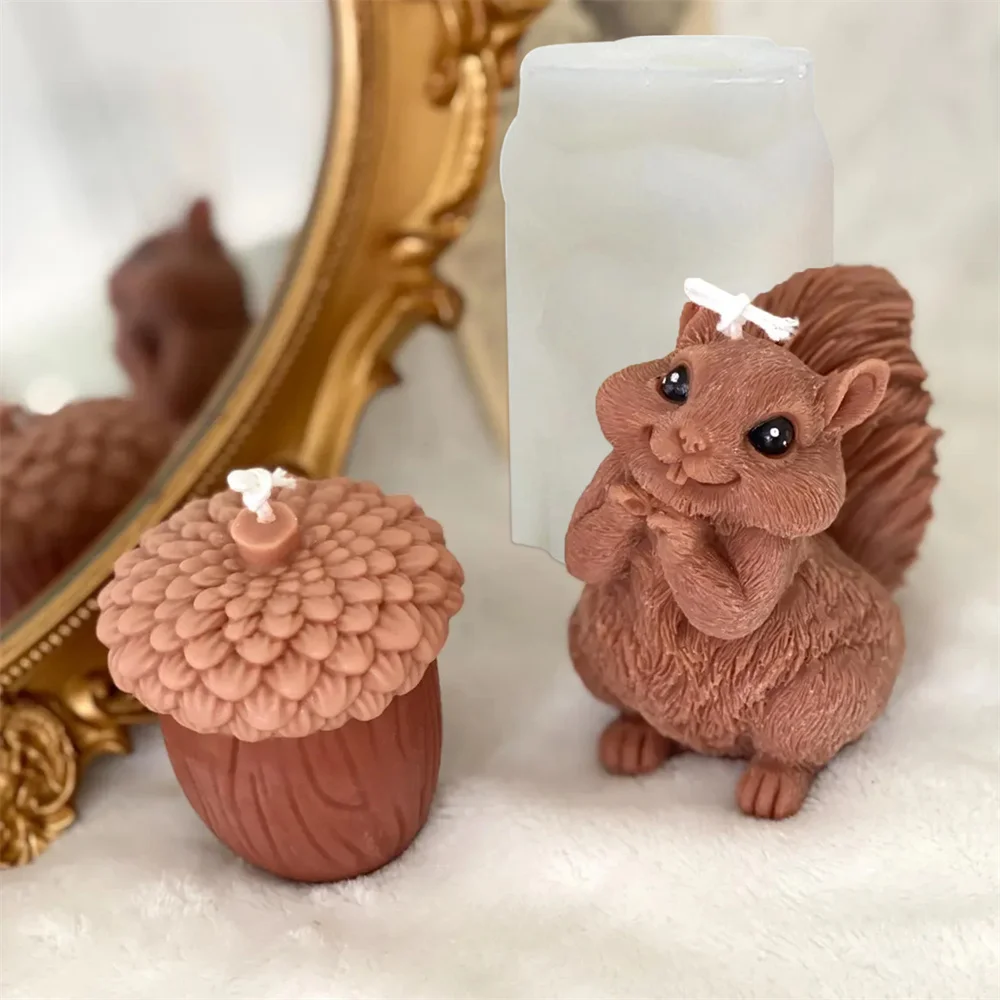 Cute Squirrel Candle Silicone  - Soap Making Additives review and price