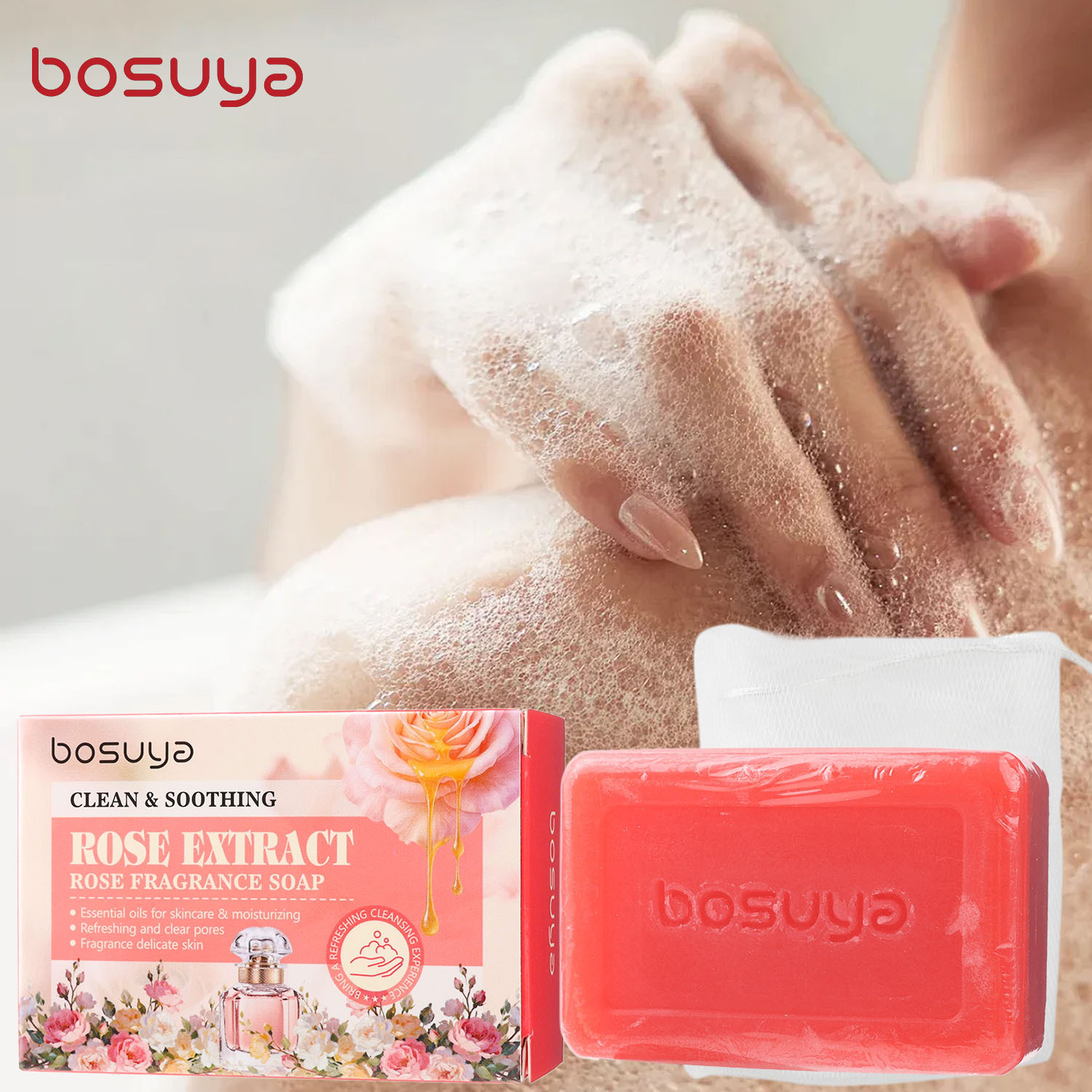 Rose soap, body and back clean - Essential Oil Soap review and price